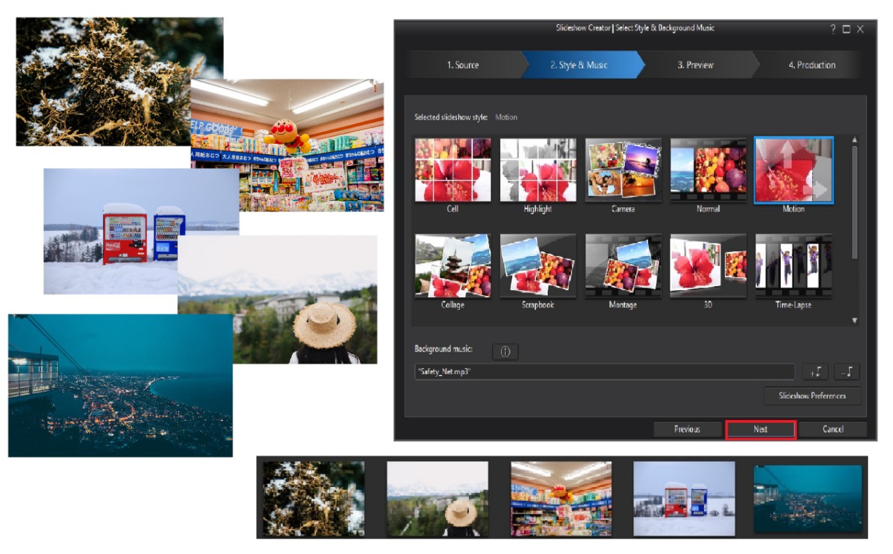 Create a Slideshow Video with Motion Templates PowerDirector Video